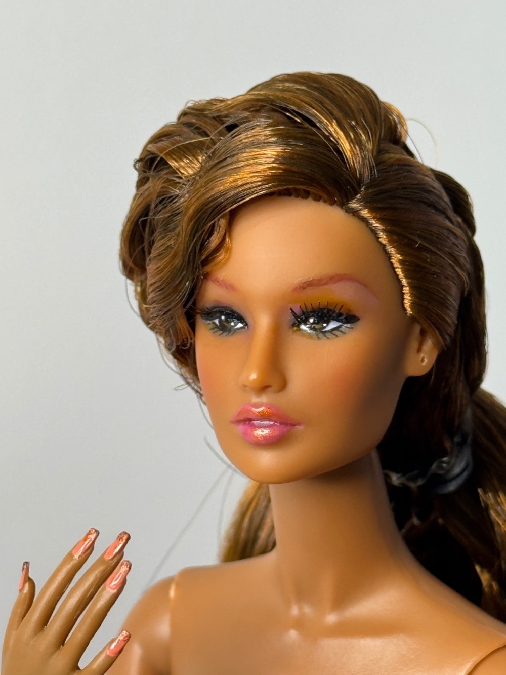 OOAK Custom Integrity Meteor Taliyah Nude Doll Long Hair Articulated Jointed IT